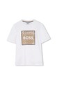 Μωρό βαμβακερό μπλουζάκι BOSS J52370.102.108 λευκό AW25