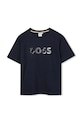 BOSS t-shirt bawełniany dziecięcy nadruk granatowy J52372.102.108