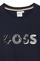 Chłopiec BOSS t-shirt bawełniany dziecięcy J52372.114.150 granatowy