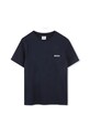 Chłopiec BOSS t-shirt bawełniany dziecięcy J52680.114.150 granatowy