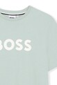 Αγορίστικα Παιδικό βαμβακερό μπλουζάκι BOSS J52711.102.108 τιρκουάζ