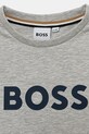Хлопчик Дитяча бавовняна футболка BOSS J52711.102.108 сірий
