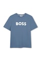 BOSS t-shirt bawełniany dziecięcy nadruk fioletowy J52711.114.150