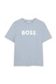 Παιδικό βαμβακερό μπλουζάκι BOSS στάμπα μπλε J52711.162.174