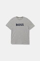 BOSS tricou de bumbac pentru copii print gri J52711.162.174
