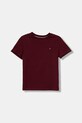 Tommy Hilfiger t-shirt bawełniany dziecięcy UB0UB00310.9BYA bordowy AW25