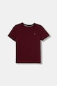 Детская хлопковая футболка Tommy Hilfiger UB0UB00310.9BYA бордо AW25