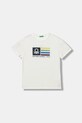 United Colors of Benetton tricou de bumbac pentru copii print alb 3I1XC10Q4.G.seasonal