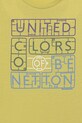 Băieți United Colors of Benetton tricou de bumbac pentru copii 3I1XC10Q4.G.seasonal verde