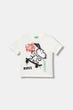 United Colors of Benetton t-shirt bawełniany nadruk biały 3X1SG10JW.P.seasonal