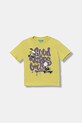 United Colors of Benetton t-shirt bawełniany nadruk zielony 3X1SG10JW.P.seasonal