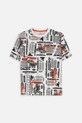 Coccodrillo t-shirt bawełniany dziecięcy wzorzyste biały ZC5143201VBA