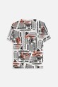 Coccodrillo t-shirt bawełniany dziecięcy ZC5143201VBA biały AW25