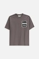 Coccodrillo t-shirt bawełniany dziecięcy nadruk szary ZC5143212VBA