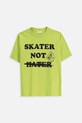 Coccodrillo t-shirt bawełniany dziecięcy nadruk zielony ZC5143213VBA