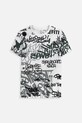 Coccodrillo t-shirt bawełniany dziecięcy wzorzyste biały ZC5143232VBA