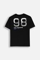 Coccodrillo t-shirt bawełniany dziecięcy ZC5143205VBB czarny AW25