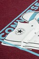 Παιδικό μπλουζάκι με προσθήκη βαμβακιού Converse μπορντό 8CH862