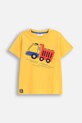 Coccodrillo t-shirt bawełniany dziecięcy nadruk żółty ZC5143201CBK
