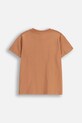 Coccodrillo t-shirt bawełniany dziecięcy ZC5143202CBK brązowy AW25