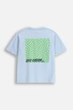 Coccodrillo t-shirt bawełniany dziecięcy ZC5143202VBA niebieski AW25