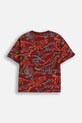 Coccodrillo t-shirt bawełniany dziecięcy ZC5143208VBA bordowy AW25