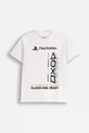 Coccodrillo t-shirt bawełniany dziecięcy nadruk biały ZC5143212LBD
