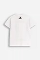 Coccodrillo t-shirt bawełniany dziecięcy ZC5143212LBD biały AW25