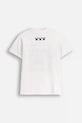 Coccodrillo t-shirt bawełniany dziecięcy ZC5143214LBD biały AW25