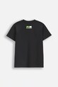 Coccodrillo t-shirt bawełniany dziecięcy ZC5143215LBD czarny AW25