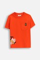 Coccodrillo t-shirt bawełniany dziecięcy nadruk czerwony ZC5143201SBK