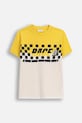 Coccodrillo t-shirt bawełniany dziecięcy nadruk żółty ZC5143201CBJ