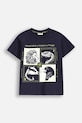 Coccodrillo t-shirt bawełniany dziecięcy nadruk granatowy ZC5143202LBW