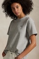 Памучна тениска Polo Ralph Lauren сив 211967104