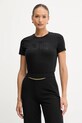 Βαμβακερό μπλουζάκι Elisabetta Franchi βαμβάκι μαύρο MA00756E2