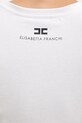 Βαμβακερό μπλουζάκι Elisabetta Franchi MA01656E2 λευκό