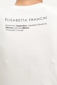 Elisabetta Franchi tricou din bumbac MA02056E2 alb