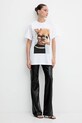 Elisabetta Franchi t-shirt bawełniany MA02456E2 biały AW25