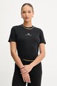 Βαμβακερό μπλουζάκι Elisabetta Franchi κανονικό μαύρο MA02856E2