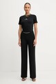 Βαμβακερό μπλουζάκι Elisabetta Franchi MA02856E2 μαύρο AW25