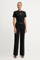 Βαμβακερό μπλουζάκι Elisabetta Franchi MA63D56E2 μαύρο AW25