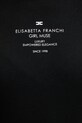 Βαμβακερό μπλουζάκι Elisabetta Franchi MA63D56E2 μαύρο