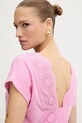 Morgan tricou din amestec de in roz DORINE