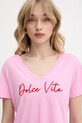 Morgan t-shirt różowy DOLCE