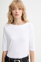 Βαμβακερό μπλουζάκι Calvin Klein λευκό LV044C217G