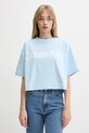 Calvin Klein t-shirt bawełniany nadruk niebieski LV044C903G