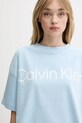 Odzież Calvin Klein t-shirt bawełniany LV044C903G niebieski