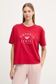 Emporio Armani Underwear t-shirt bawełniany lounge nadruk czerwony EW001898.AF15345