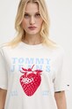 Tommy Jeans tricou din bumbac alb DW0DW20894
