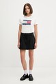 Βαμβακερό μπλουζάκι Tommy Jeans DW0DW20897 λευκό AW25